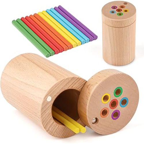 Vanplay Montessori Toys for 2 3 Year Old, Toddler Toys Color Matching Fine Motor Toys for Toddlers 3, Sensory Toys, Wooden Educational Toys for 2 Year Old