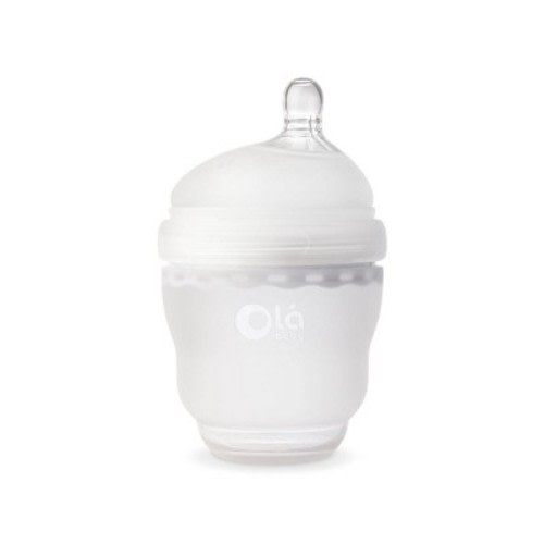 Olababy Silicone Gentle Baby Bottle - 4oz, Color: Frost
