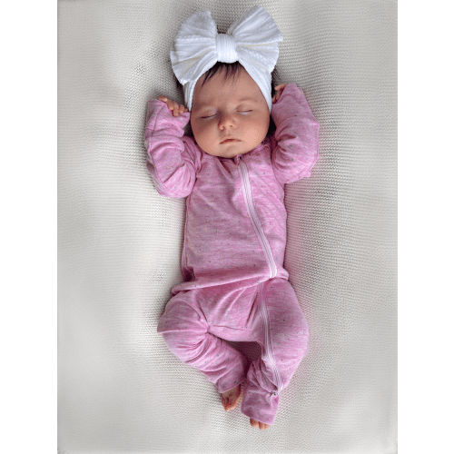 Pink Speckle / 2-Way Zip Romper