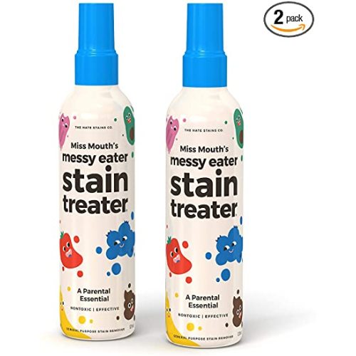 Hate Stains Co. Stain Remover for Clothes - Non-Toxic Laundry Stain Remover Spray for Baby & Kids - Messy Eater Spot Cleaner for Clothing, Fabric, Carpet (120ml, 4 oz Spray Bottles, 2 Pack) - 2 Pack - 4oz Bottles