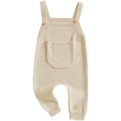 Infant Baby Girl Boy Fall Winter Sweater Romper Pants Solid Knit Jumpsuit Overall One Piece Outfit Clothes