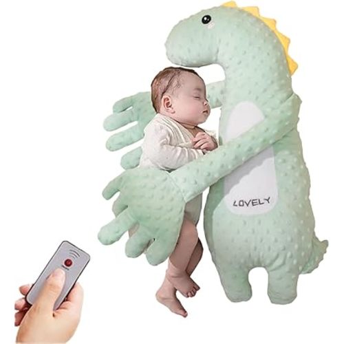 Baby Patter for Sleep, Baby Pat Pillow, Choco Bear Baby Patter, Baby Butt Patter for Sleep, Baby Patting Sleeping Toy, Baby Sleep Aid, Mother's Slapping (Green Dinosaur)