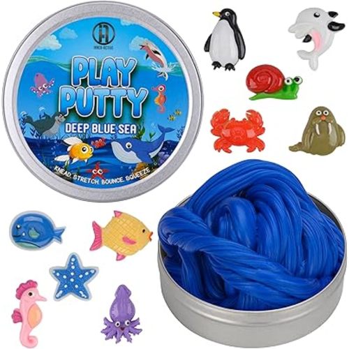 Play Putty Therapy Putty for Kids with Charms Deep Blue Sea Theraputty Medium Resistance, Increase Fine Motor Skills and Finger Strength, Physical and Occupational Therapy Toy