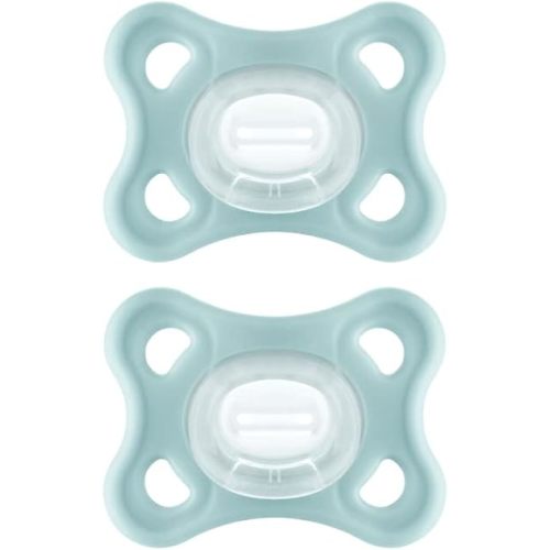 MAM Comfort Pacifiers, Newborn Pacifiers (2 Pack) MAM Pacifiers 3-12 Months, Best Pacifier for Breastfed Babies, Unisex Silicone Pacifier