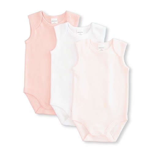 Medium Pink Baby Sleeveless Bodysuit | Best&Less™ Online