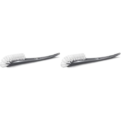 Philips AVENT Baby Bottle Brush | Nipple Cleaning | Grey | Pack of 2 | SCF145/18