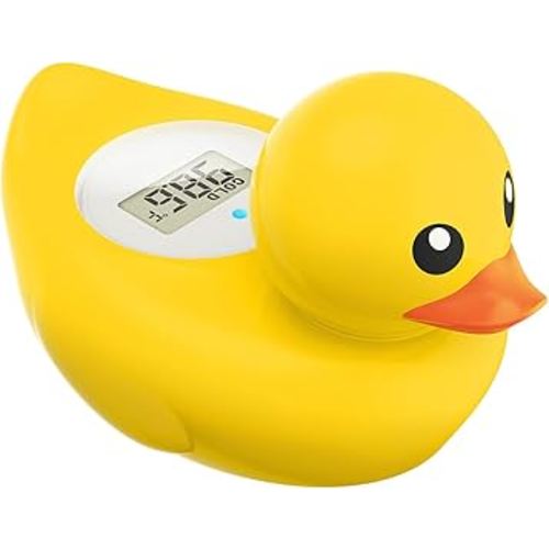 Baby Bath Thermometer Famidoc FDTH-V0-22 Water Temperature Test Floating on Water and Room Digital Bath tub Thermometers Duck Bath Thermometer Baby Safety New Upgraded