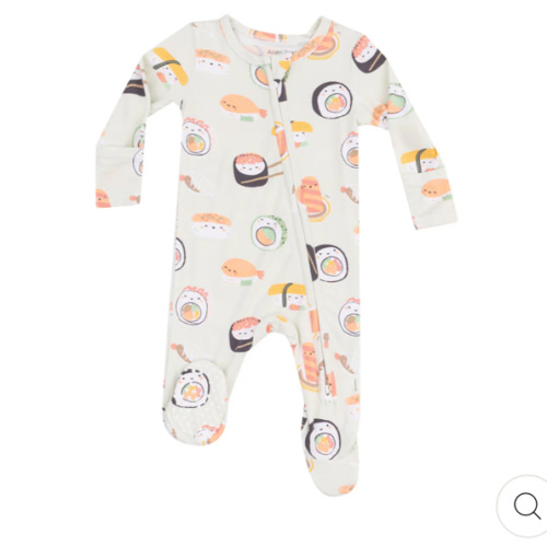 2 Way Zipper Footie - Sushi Green – Angel Dear