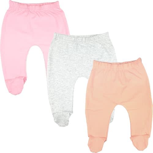 123 Bear Baby Soft Cotton Spandex Pants with Feet