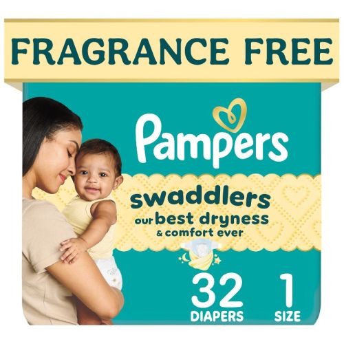 Pampers Swaddlers Sensitive Disposable Diapers - Size 1 - 32ct