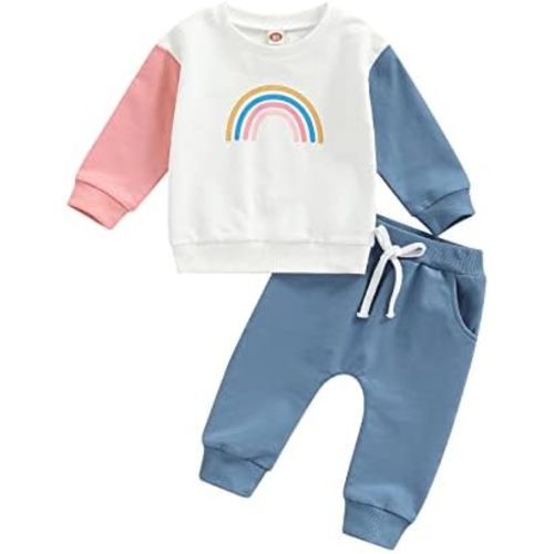Thorn Tree Newborn Baby Girls Clothes Cotton Suit Cute Baby Kid Infant Toddler Play Wear Rainbow Outfits
