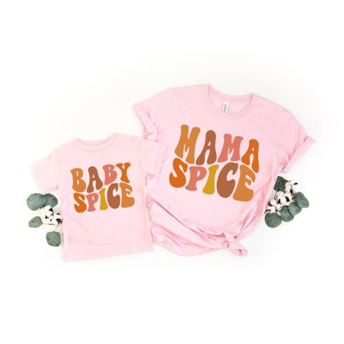 Mama Spice Shirt, Baby Spice Shirt,Mom Shirt,Baby Shirt,Thanksgiving Couple Shirt,Thanksgiving Mommy and Me Shirt,Mom and Baby Shirt