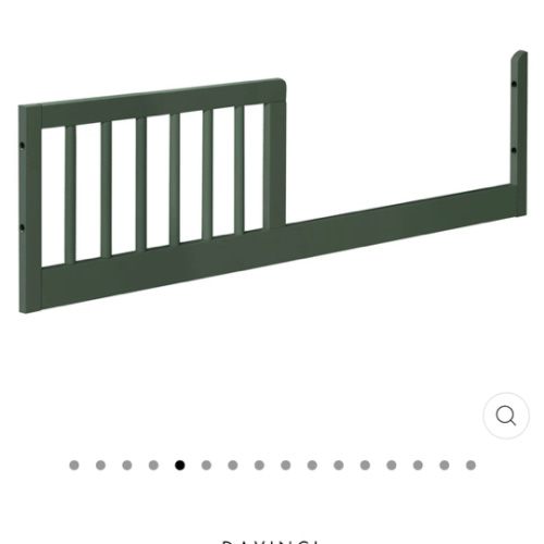 Toddler Bed Conversion Kit for Birdie M14799 - Forest Green