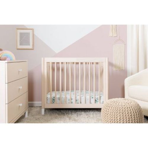 Babyletto Gelato 4-in-1 Convertible Mini Crib and Twin Bed - Natural Walnut Finish/Gold Feet