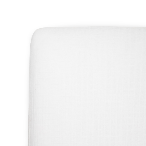 Organic Cotton Muslin Crib Sheet - White