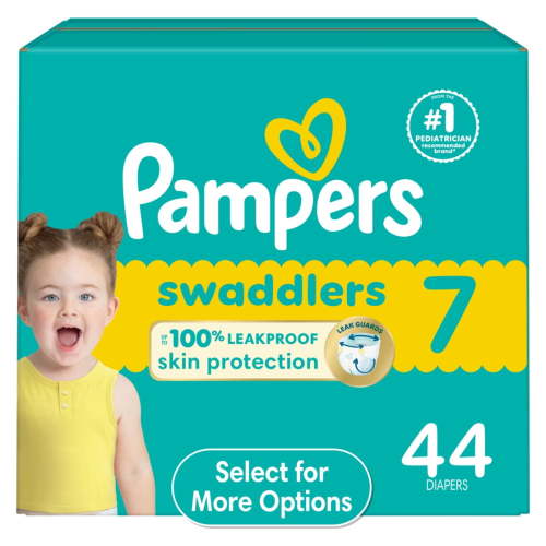 Pampers Swaddlers Diapers, Size 7, 44 Count (Select for More Options)