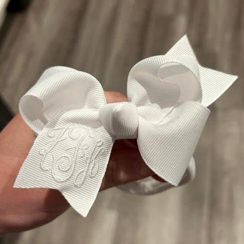 Baby headband bow- Personalized Baby hairbows - Custom Newborn Headband -Skinny nylon headband bows-Custom baby headband bows- Monogrammed--