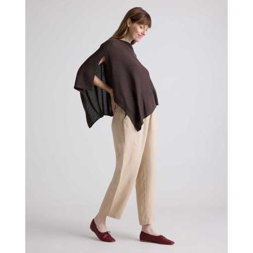 Lightweight Cotton Cashmere Nursing Shawl in Mocha Heather