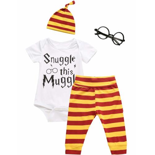 Crazybee 3Pcs/Set Baby Boy Girl Infant Snuggle This Rompers (White01, 3M)