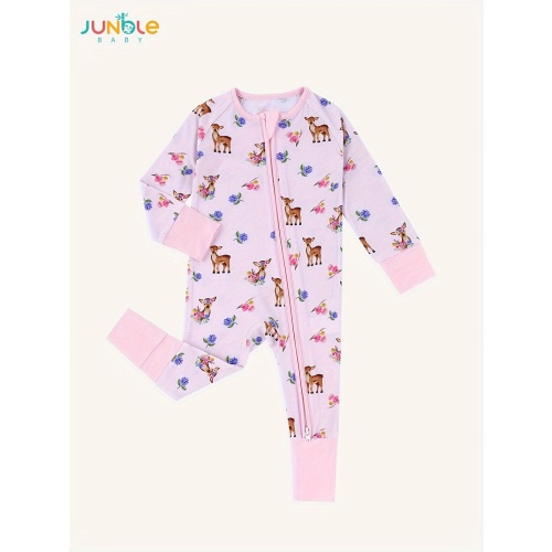 bamboo fiber baby girl bodysuit in pink adorable