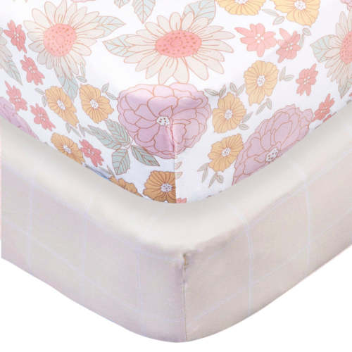 2-Pack Girls Retro Floral Crib Sheets – Gerber Childrenswear