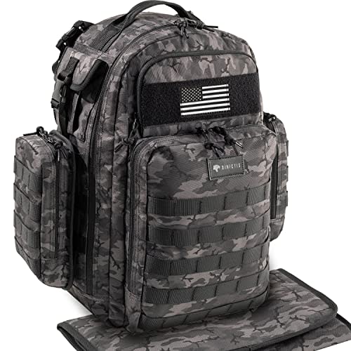 Dad Diaper Bag, Mens Diaper Bag Backpack with Diaper Changing Mat, Military Diaper Backpack with Molle Webbing
