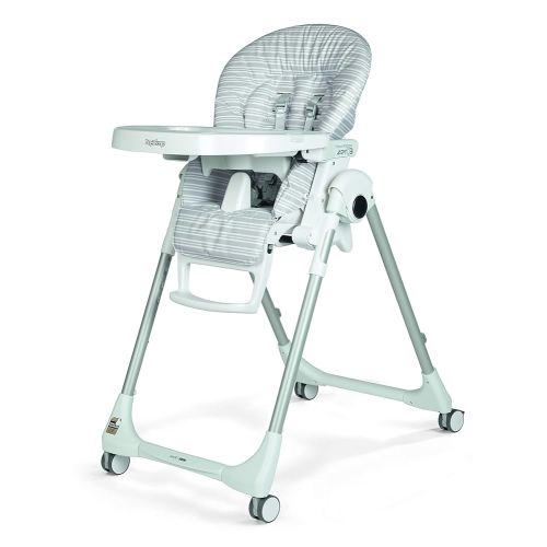 Prima Pappa Zero 3 - High Chair - for Children Newborn to 3 Years of Age - Made in Italy - Linear Grey (White & Grey)