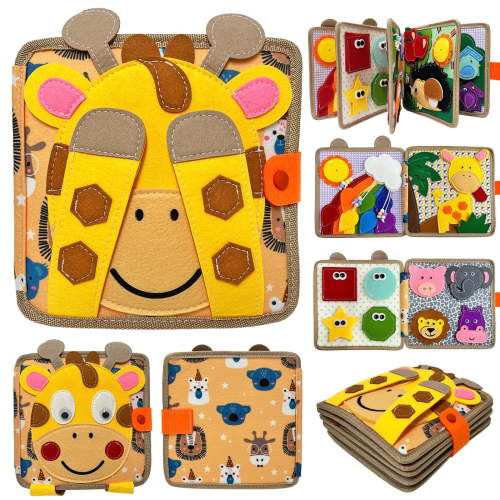 Montessori Busy Book for Toddlers 1-3, Toddler Busy Board Felt Quiet Book for Baby, Preschool Learning Activities Educational Sensory Toy for Kids Gift