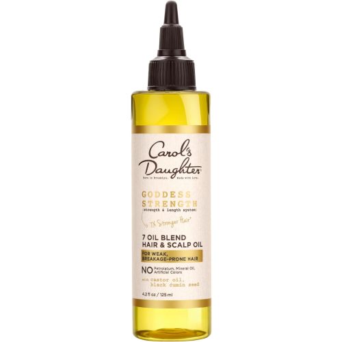 Carol's Daughter Goddess Strength 7 Oil Blend Scalp and Hair Oil for Waves, Coils and Curls, Hair Treatment with Castor Oil, 4.2 Fl Oz