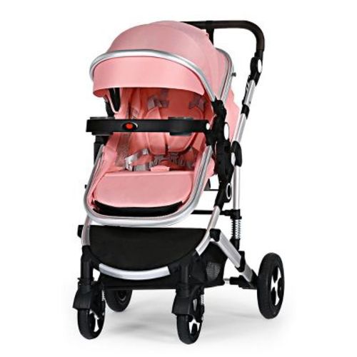 Kinder King Meno V 3 in 1 Reversible Baby Stroller w/Detachable Tray, Adjustable Canopy, Suspension Wheels