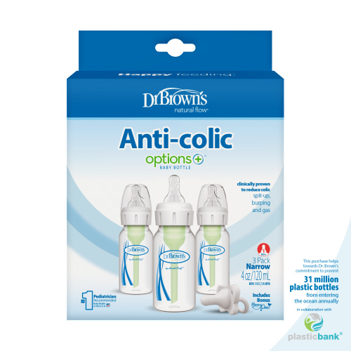 Dr. Brown's Options+ Anti-Colic Baby Bottle - 4oz/3pk