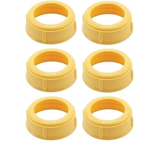 6 Pack Collars Medela Bottle Nipple Collar Rings for Medela Baby Bottles 5oz & 8oz Slow or Medium Flow Nipples Compatible with Plastic & Glass Bottles BPA Free Mess Free No Leak or Spill with BB Gift