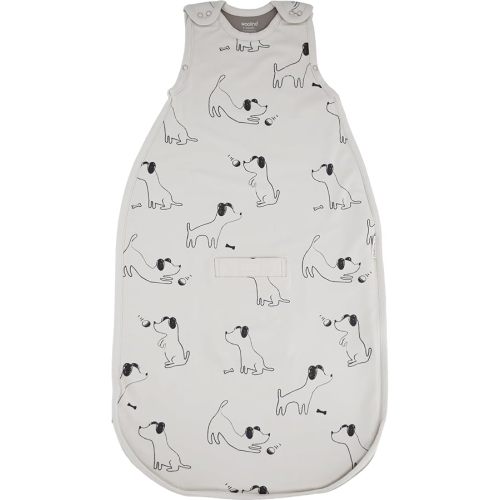 Woolino 4 Season Sleep Sack - Ultimate Merino Wool Sleeping Bag - Two-Way Zipper Adjustable Universal Size Sleep Sack for Baby (2-24 Months) - Puppy