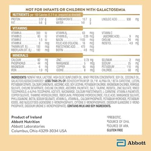 Pure Bliss Irish Farms, Easy-to-Digest Baby Formula, Infant Formula, 0-12 Months, 24.7-oz Can