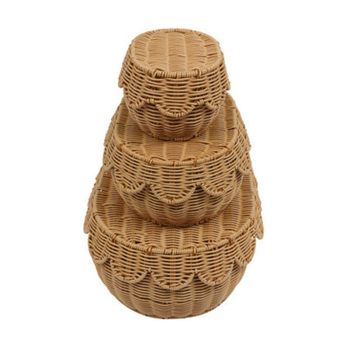 Zaara's Market Scallop Rattan Basket | Wayfair