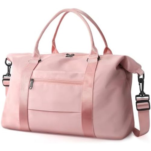 Travel Duffle Bag, Waterproof Weekender Bag Carry On Tote Bags for Women, Travel Essentials Sport Gym Bag for Men, Hospital Bag for Labor and Delivery, Overnight Bag Luggage Bag with Trolley Sleeve