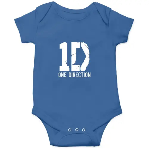 One Direction Logo Onesies Kids's Short Sleeve Onesie 12M Royal sold by Adam Woong | SKU 158813307 | Printerval