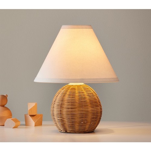 Rattan Ball Table Lamp | Pottery Barn Kids