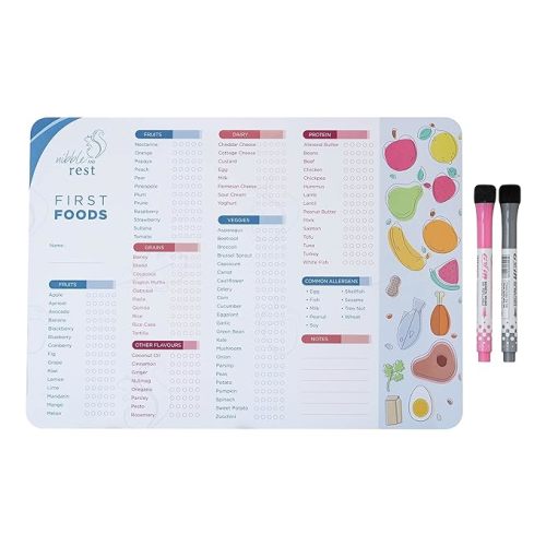 Baby's First Foods Tracker Fridge Magnet for Baby-Led Weaning