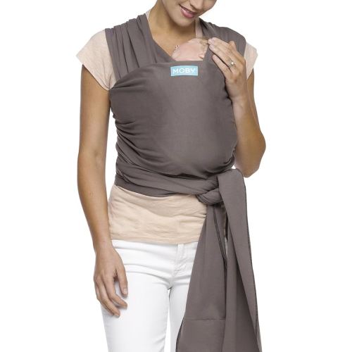 Moby Baby Wrap Carrier Classic for Newborns to Toddlers (8-33lbs), Infant Sling Carrier, Lightweight & Hands Free Design, Adjustable for All Body Types (Slate)