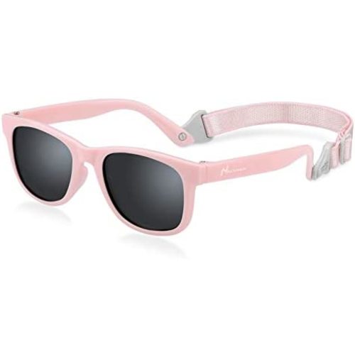 Baby Sunglasses - 100% UV Proof Sunglasses for Baby, Toddler, Kids - Ages 0-2 Years - Case and Pouch included