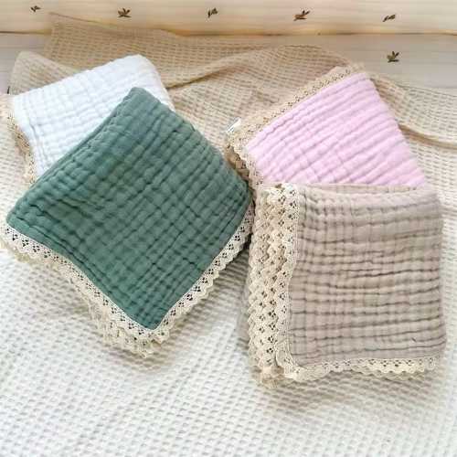 Muslin Baby Blankets Embroidery Blanks Personalized Gifts DIY Embroidery Sewing Quilting Swaddle Blankets Burp Cloths Muslin Fabric Blanks