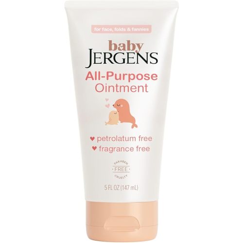 Jergens Baby All-Purpose Baby Ointment, Plant-Based Moisturizers, Petrolatum Free & Pediatrician-Tested, 5 Oz