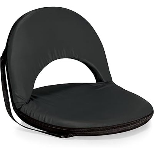 PICNIC TIME Oniva Portable Reclining Stadium Seat with Back Support, Folding Bleacher Chairs with Back and Cushion, Thick Padded Bench Seat and Armrest, Includes Six Backrest Positions
