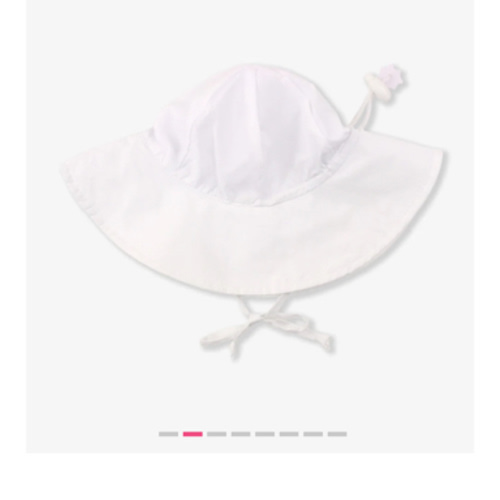 Kids Sun Protective Hat | RuffleButts White 0-6 Months
