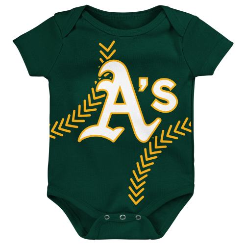 Newborn & Infant Oakland Athletics Green Running Home Bodysuit