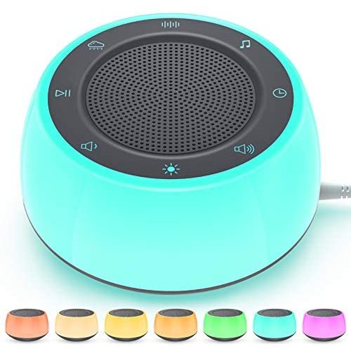 Jack & Rose White Noise Machine for Sleeping Baby Adults Kids, Sound Machine with Night Light, 16 Soothing Sounds for Sleeping, Plug in, Noise Maker for Bedroom Home