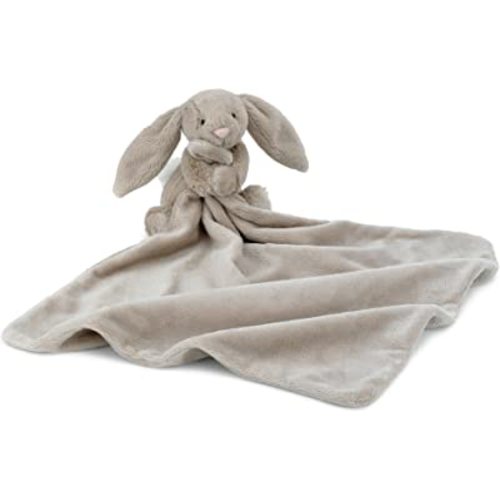 Jellycat Bashful Beige Bunny Soother, 13.5 inches | Security Blanket and Lovey for Babies | Baby Gift