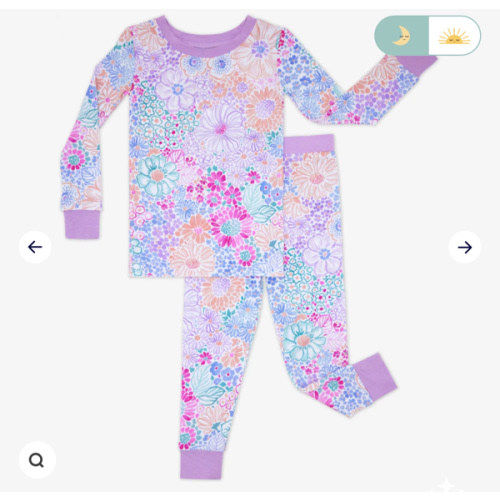 Doodle Blooms Two-Piece Pajama Set – Little Sleepies