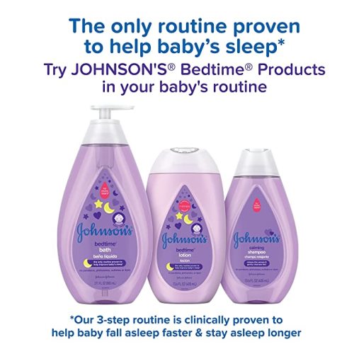 Johnson's Sleepy Time Bedtime Baby Gift Set with Relaxing NaturalCalm Aromas, Bedtime Baby Bath Shampoo, Wash & Lotion Essentials, Hypoallergenic & Paraben-Free, 4 Items - Sleepy Time Gift Set